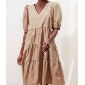 High low tiered dress in navy blue